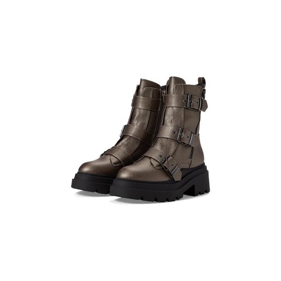 GUESS Womens Brown Cushioned Stretch Almond Toe Block Heel Zip-Up Boots Shoes M main image 1